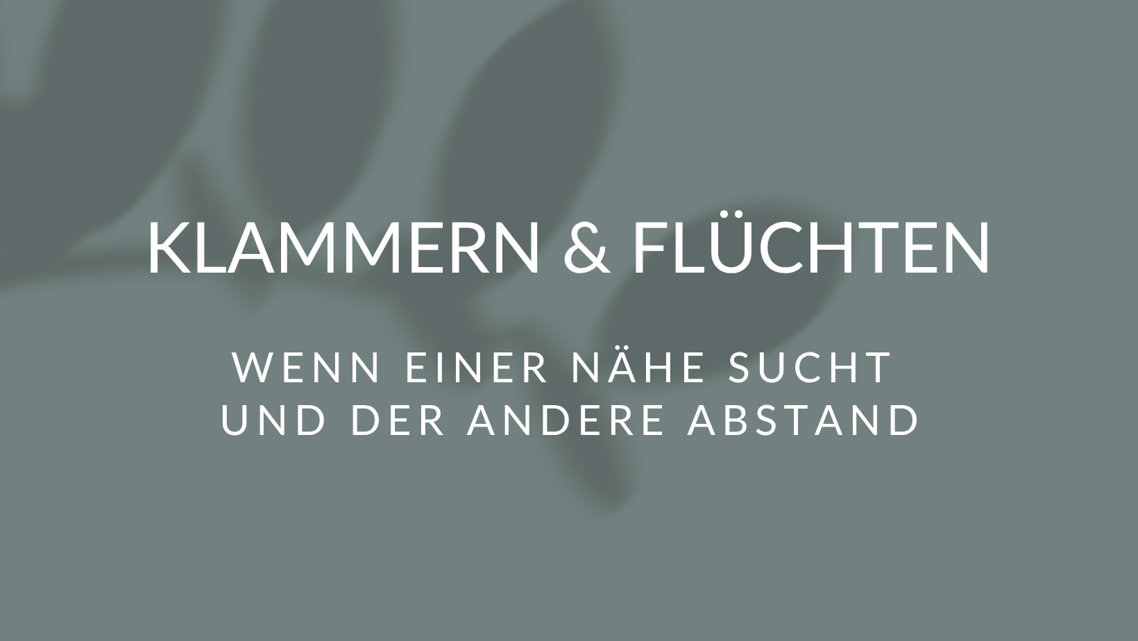 Klammern und Flüchten